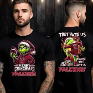 Atlanta Falcons Grinch Merry Christmas Grinchmas 2025 Personalized Football Logo Two Sided Shirt