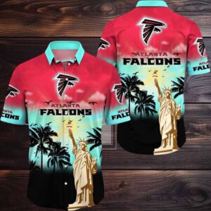 Atlanta Falcons Hawaii Shirt Statue Of Liberty Aloha Shirt