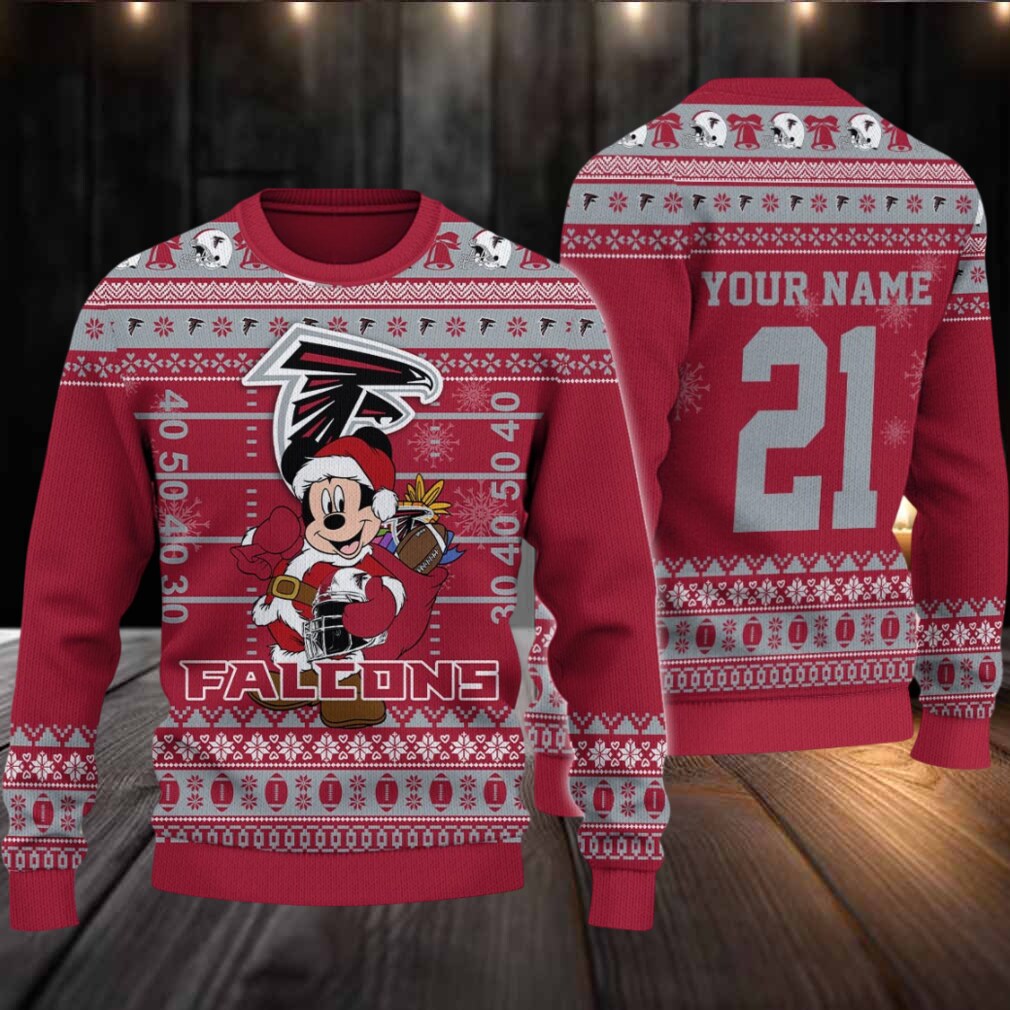 Atlanta Falcons Mickey Mouse Santa Ugly Christmas Sweater Atlanta Falcons Mickey Mouse Santa Ugly Christmas Sweater