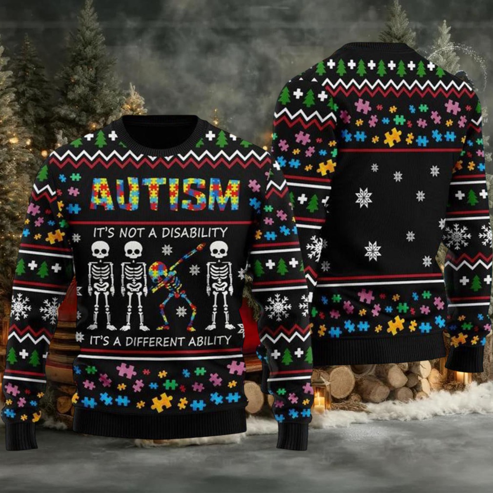 Autism It’s Not A Disability It’s A Different Ability Ugly Christmas Sweater Autism It’s Not A Disability It’s A Different Ability Ugly Christmas Sweater
