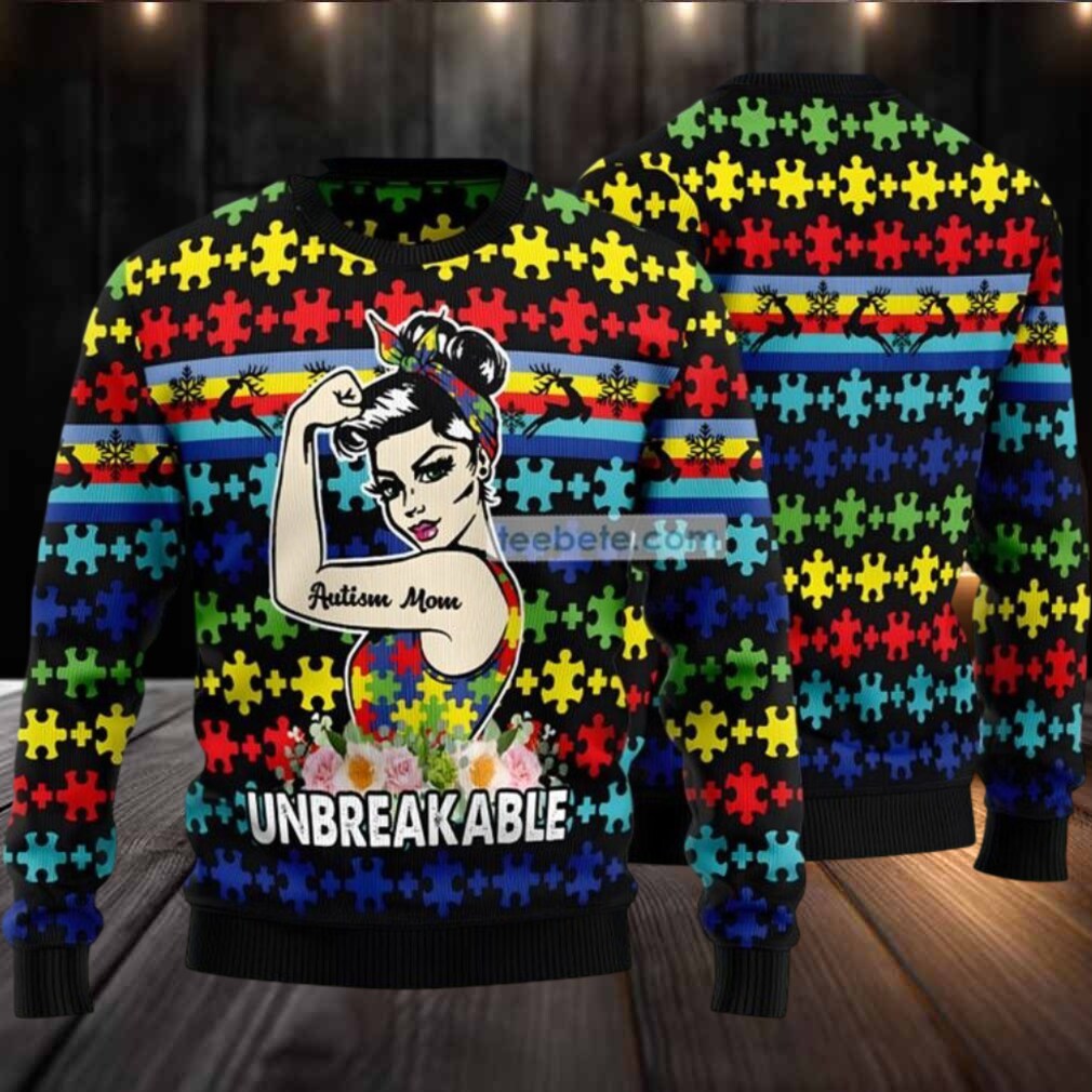 Autism Mom Girl Ugly Sweaters For Christmas Black Mens Autism Mom Girl Ugly Sweaters For Christmas Black Mens
