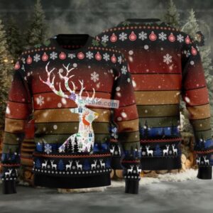 Awesome Reindeer Xmas Tree Ugly Sweater Party Awesome Reindeer Xmas Tree Ugly Sweater Party