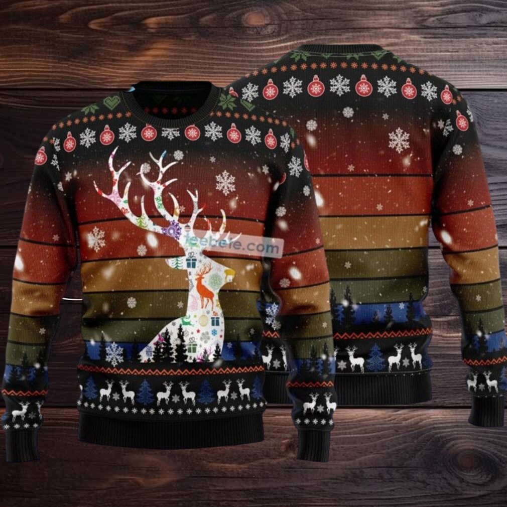 Awesome Reindeer Xmas Tree Ugly Sweater Party Awesome Reindeer Xmas Tree Ugly Sweater Party