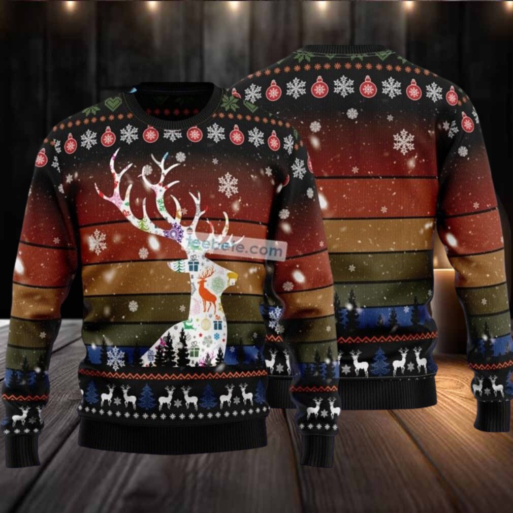 Awesome Reindeer Xmas Tree Ugly Sweater Party Awesome Reindeer Xmas Tree Ugly Sweater Party