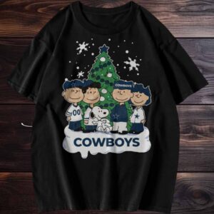 Snoopy Peanuts Dallas Cowboys Christmas T Shirt