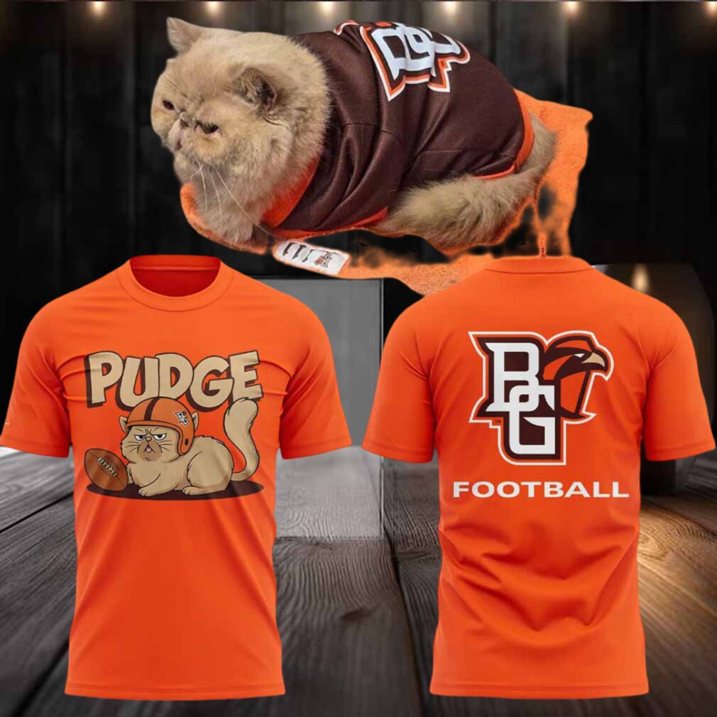 BGSU Bowling Green State University football Pudge the cat 2 sided t shirt BGSU Bowling Green State University football Pudge the cat 2 sided t shirt