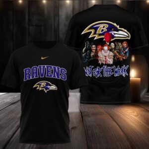 Baltimore Ravens 2025 NFL Not For The Weak Halloween All Over Print Logo Two Sided Shirt