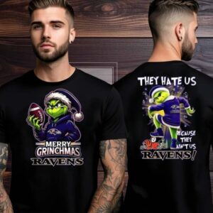 Baltimore Ravens Grinch Merry Christmas Grinchmas 2025 Personalized Football Logo Two Sided Shirt
