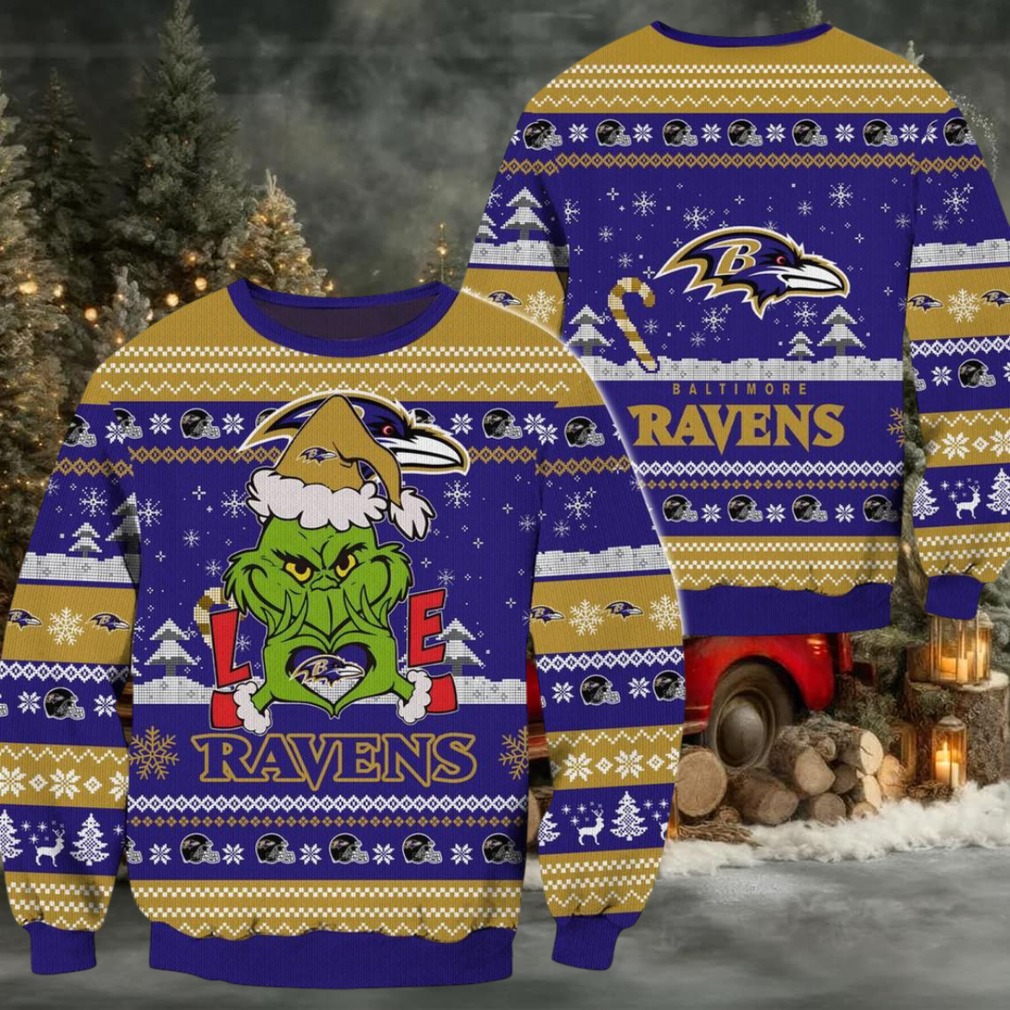Baltimore Ravens NFL Grinch Football Limited Ugly Christmas Sweater Baltimore Ravens NFL Grinch Football Limited Ugly Christmas Sweater