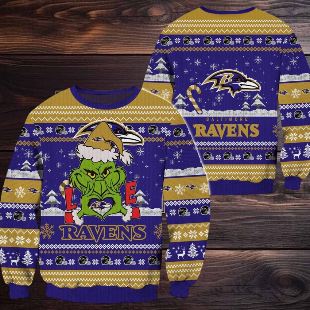 Baltimore Ravens NFL Grinch Football Limited Ugly Christmas Sweater Baltimore Ravens NFL Grinch Football Limited Ugly Christmas Sweater