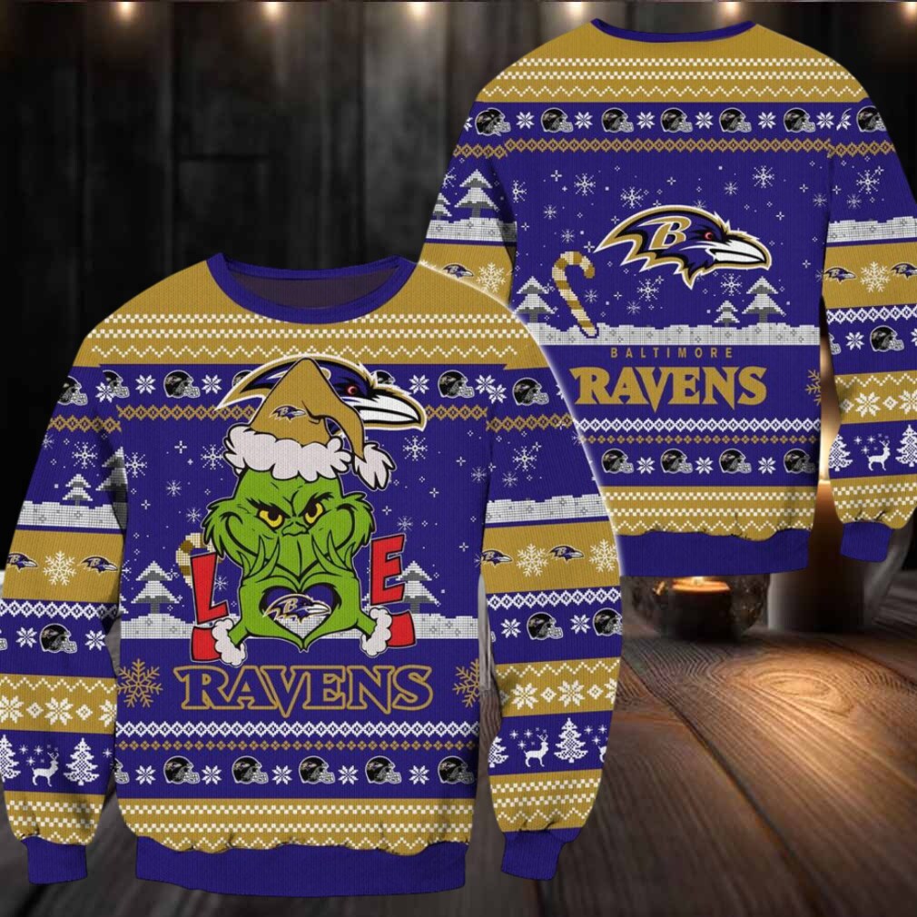 Baltimore Ravens NFL Grinch Football Limited Ugly Christmas Sweater Baltimore Ravens NFL Grinch Football Limited Ugly Christmas Sweater
