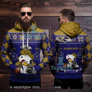 Baltimore Ravens Nfl Peanuts Snoopy Purple Ugly 3D Hoodie Baltimore Ravens Nfl Peanuts Snoopy Purple Ugly 3D Hoodie