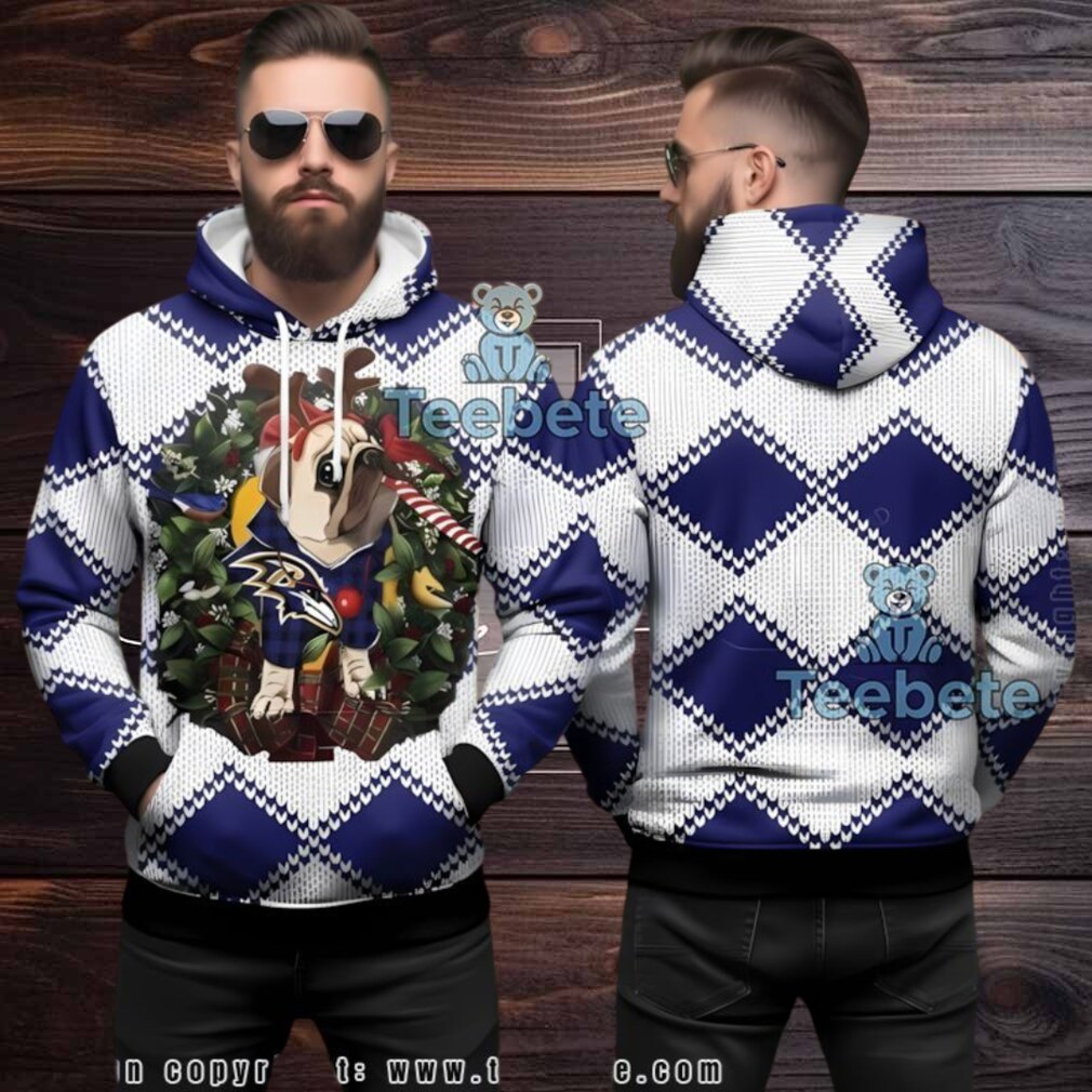 Baltimore Ravens Pug Dog Mom Dad Ugly 3D Hoodie Apparel Baltimore Ravens Pug Dog Mom Dad Ugly 3D Hoodie Apparel