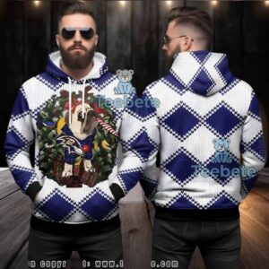 Baltimore Ravens Pug Dog Mom Dad Ugly 3D Hoodie Apparel