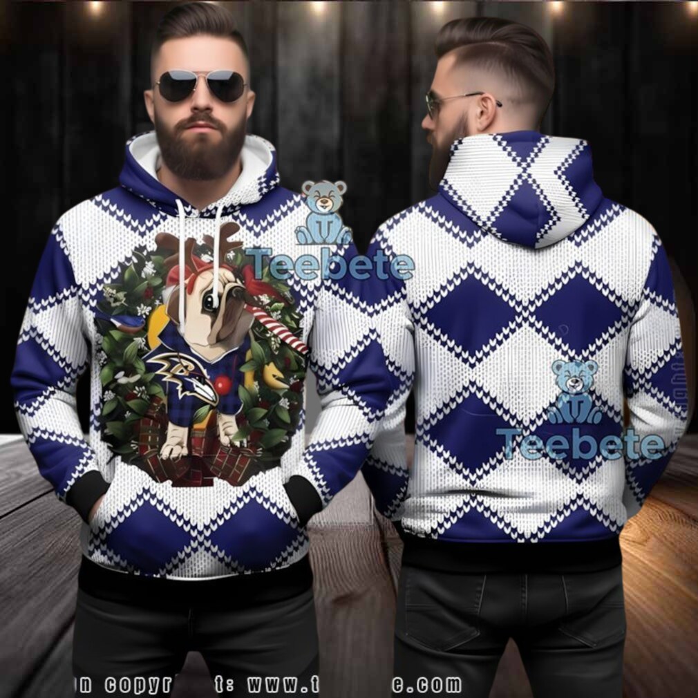 Baltimore Ravens Pug Dog Mom Dad Ugly 3D Hoodie Apparel Baltimore Ravens Pug Dog Mom Dad Ugly 3D Hoodie Apparel