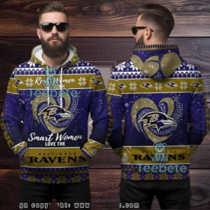 Baltimore Ravens Real Smart Women Love Ugly 3D Hoodie Baltimore Ravens Real Smart Women Love Ugly 3D Hoodie