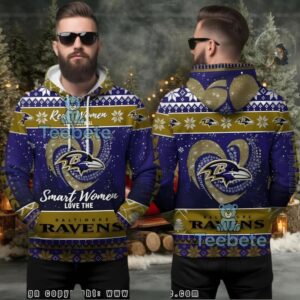 Baltimore Ravens Real Smart Women Love Ugly 3D Hoodie