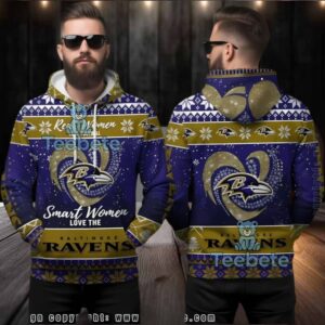 Baltimore Ravens Real Smart Women Love Ugly 3D Hoodie