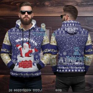 Baltimore Ravens Santa Claus Chimney Ugly 3D Hoodie Gift Baltimore Ravens Santa Claus Chimney Ugly 3D Hoodie Gift