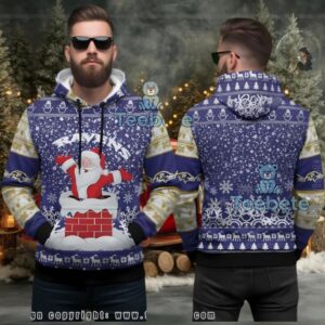Baltimore Ravens Santa Claus Chimney Ugly 3D Hoodie Gift
