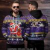 Baltimore Ravens Tattooed Santa Ugly 3D Hoodie Holiday Gear Baltimore Ravens Tattooed Santa Ugly 3D Hoodie Holiday Gear