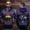 Baltimore Ravens Winnie Pooh Christmas Ugly 3D Hoodie Men Baltimore Ravens Winnie Pooh Christmas Ugly 3D Hoodie Men