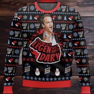 Barney Stinson It’s Going To Be Legen Wait For It Dary Ugly Christmas Sweater