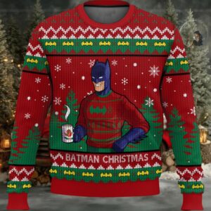 Batman Coffee Ugly Christmas Sweater