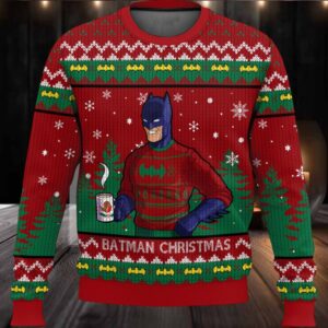 Batman Coffee Ugly Christmas Sweater