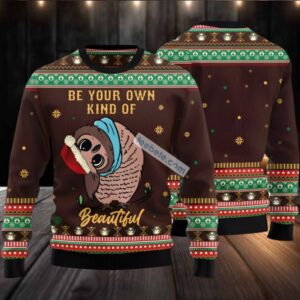 Be Your Own Beautiful Ugly Christmas Sweater Black Friends