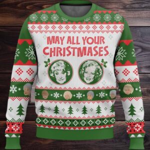 Bea White May All Your Christmases Ugly Christmas Sweater Bea White May All Your Christmases Ugly Christmas Sweater