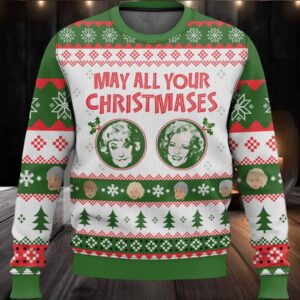 Bea White May All Your Christmases Ugly Christmas Sweater