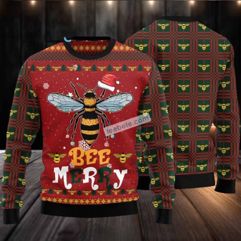 Bee Hold Claus Hat Merry Ugly Christmas Sweaters Funny Bee Hold Claus Hat Merry Ugly Christmas Sweaters Funny