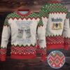 Cream & Blue Geometric Pattern “Bob Ross Have Yourself a Happy Little Christmas” Ugly Christmas Sweater Cream & Blue Geometric Pattern “Bob Ross Have Yourself a Happy Little Christmas” Ugly Christmas Sweater