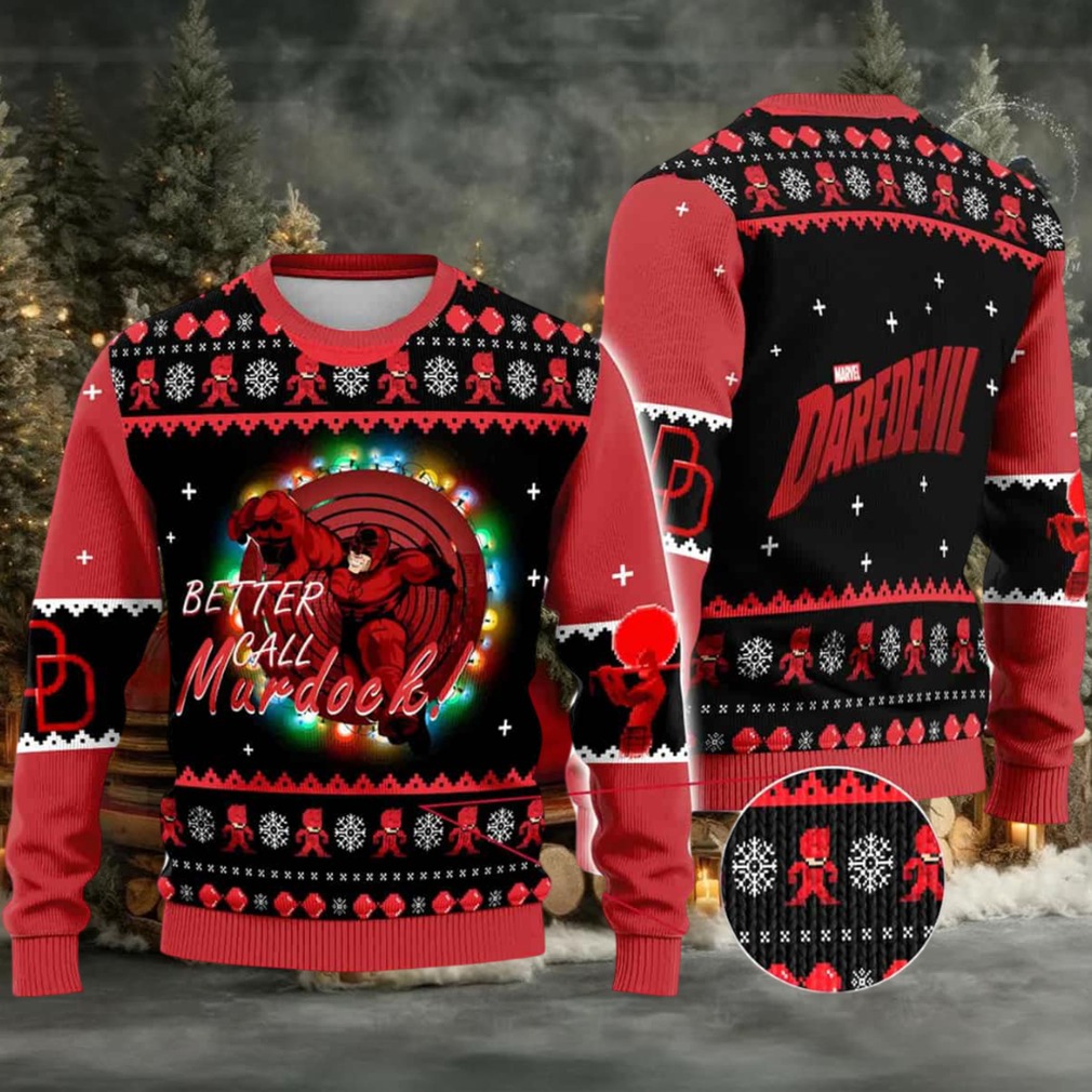 Better Call Murdock Daredevil Christmas Ugly Sweater Better Call Murdock Daredevil Christmas Ugly Sweater