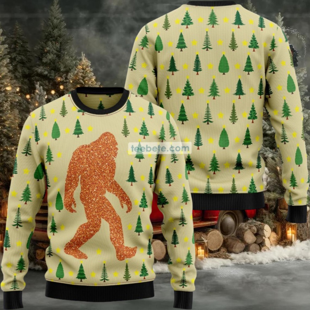 Bigfoot Sasquatch Xmas Tree Ugly Christmas Sweater Cheap Bigfoot Sasquatch Xmas Tree Ugly Christmas Sweater Cheap