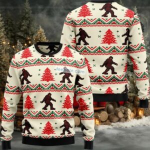 Bigfoot Xmas Tree Ugly Christmas Sweater Plus Size Bigfoot Xmas Tree Ugly Christmas Sweater Plus Size