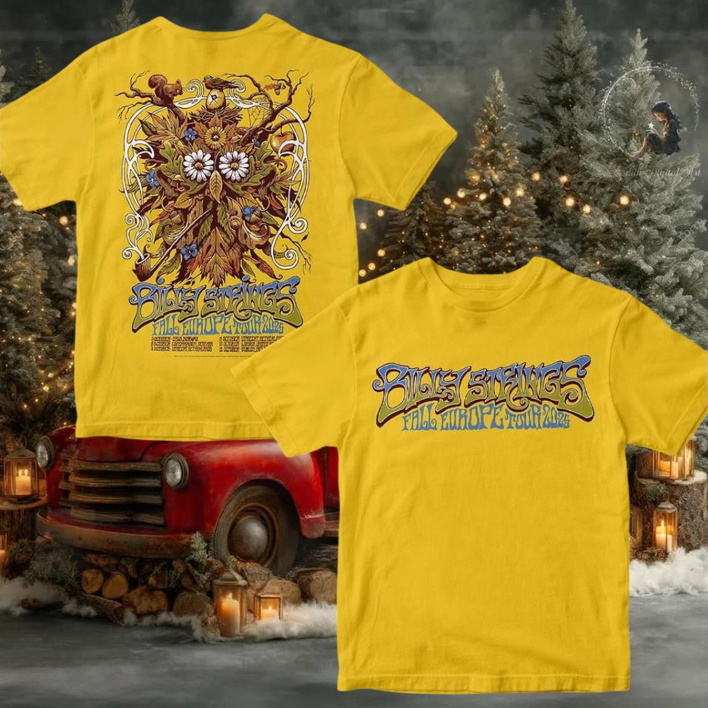 Billy Strings Fall Europe Tour 2025 With Schedule Dates Two Sided T shirt Billy Strings Fall Europe Tour 2025 With Schedule Dates Two Sided T shirt