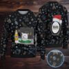Black Christmas Pattern “Bad Bunny Hot Cocoa Party” Ugly Christmas Sweater Black Christmas Pattern “Bad Bunny Hot Cocoa Party” Ugly Christmas Sweater