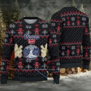 Black Coors Banquet Christmas Pattern Ugly Sweater