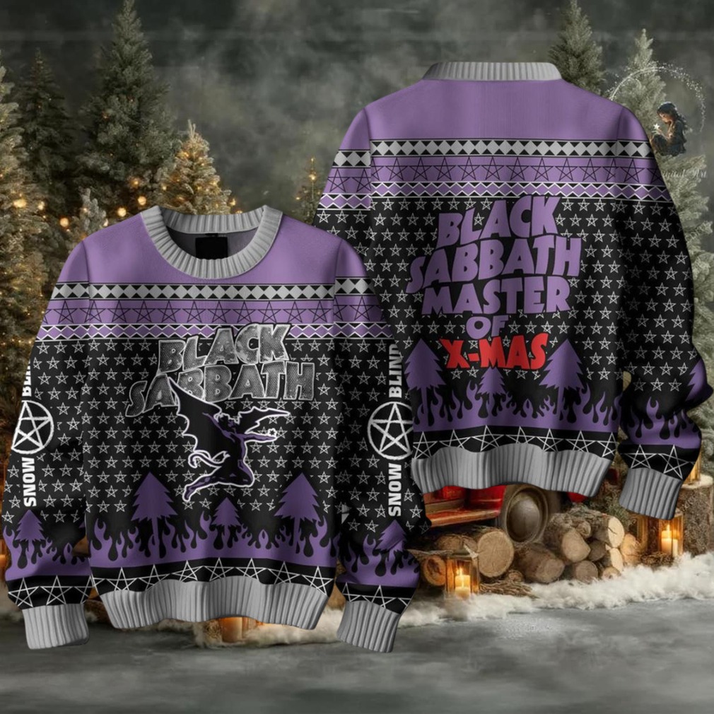 Black Sabbath Merry Christmas 2025 Snow Blind Ugly Sweater Black Sabbath Merry Christmas 2025 Snow Blind Ugly Sweater