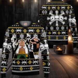 Blackbeard Pirates Anime Xmas Gifts One Piece Ugly Christmas Sweater