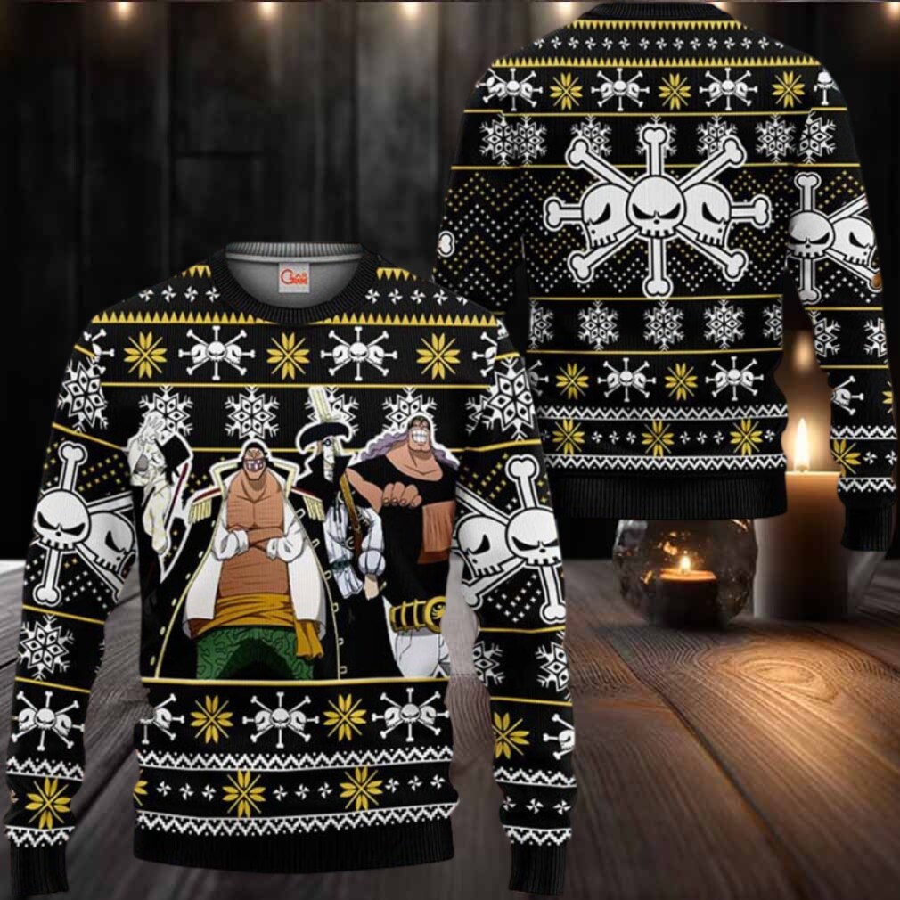 Blackbeard Pirates Anime Xmas Gifts One Piece Ugly Christmas Sweater Blackbeard Pirates Anime Xmas Gifts One Piece Ugly Christmas Sweater