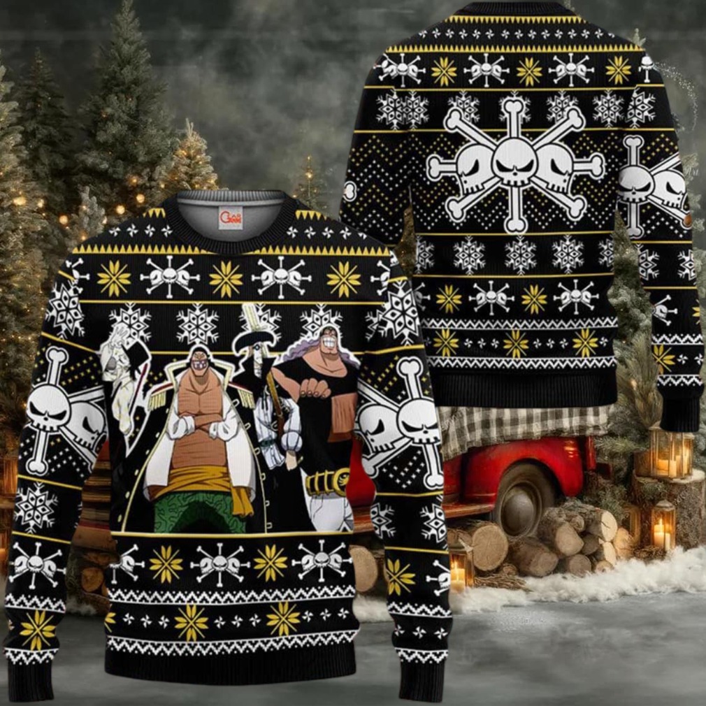 Blackbeard Pirates Anime Xmas Gifts One Piece Ugly Christmas Sweater Blackbeard Pirates Anime Xmas Gifts One Piece Ugly Christmas Sweater