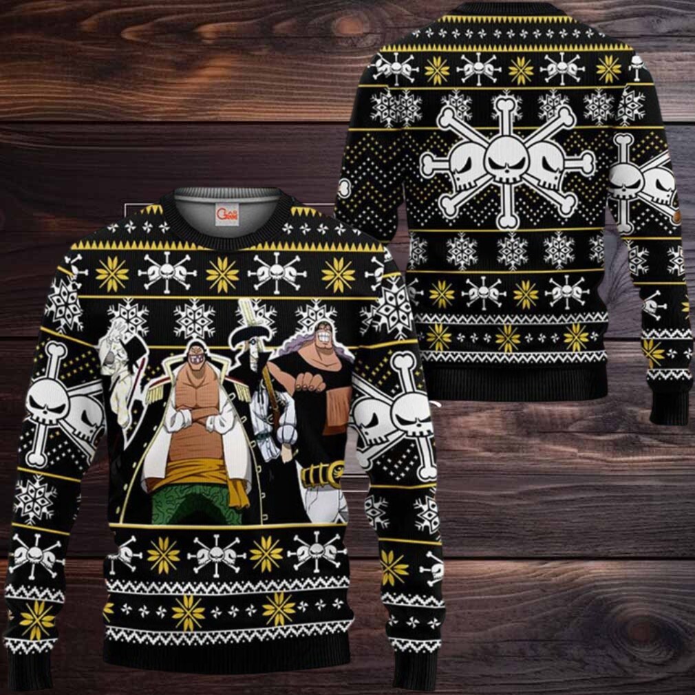 Blackbeard Pirates Anime Xmas Gifts One Piece Ugly Christmas Sweater Blackbeard Pirates Anime Xmas Gifts One Piece Ugly Christmas Sweater