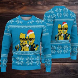 Blue Snowflake Pattern “Wu Tang Clan Holiday Spirit” Ugly Christmas Sweater