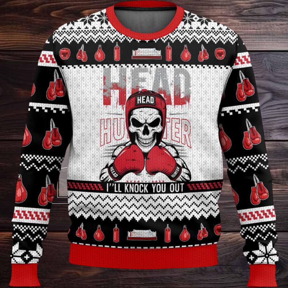 Boxing Head Hunter Christmas Ugly Sweater Boxing Head Hunter Christmas Ugly Sweater