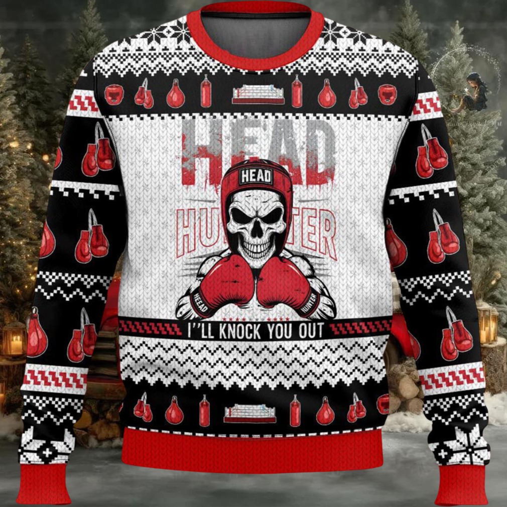 Boxing Head Hunter Christmas Ugly Sweater Boxing Head Hunter Christmas Ugly Sweater