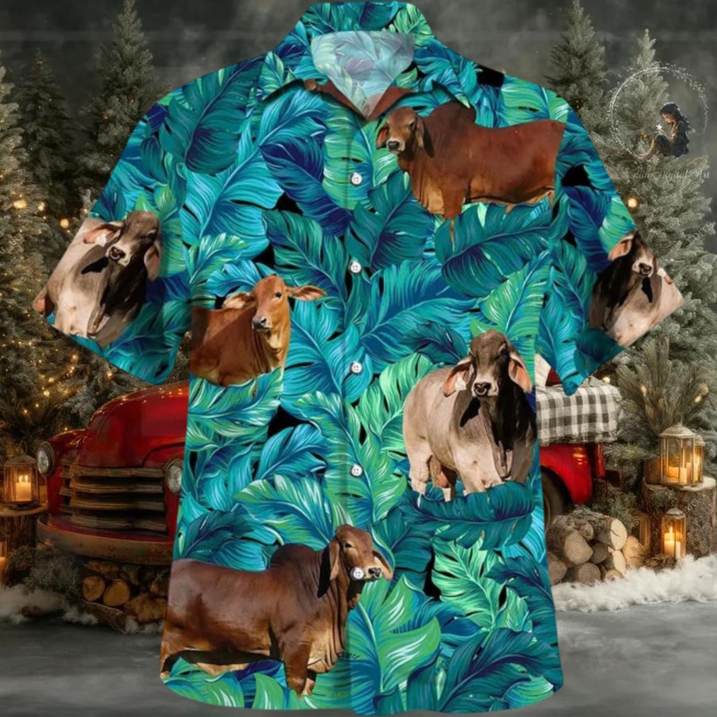 Brahman Cattle Hawaiian Shirt Brahman Cattle Hawaiian Shirt