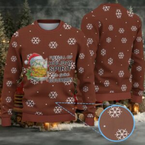 Brown Jameson Holiday Spirit Bourbon Snowflake Christmas Ugly Sweater Brown Jameson Holiday Spirit Bourbon Snowflake Christmas Ugly Sweater